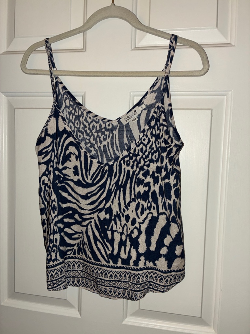 Molly Bracken Women’s Zebra Wide Leg Pants Sz M Top Sz S this is a set. - Picture 11 of 14
